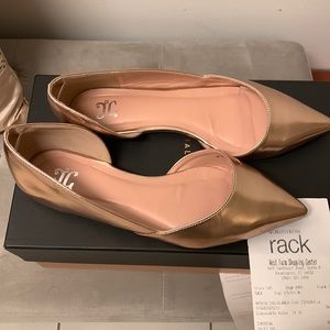 Sold :: Rose Gold Pointed-Toe Flats